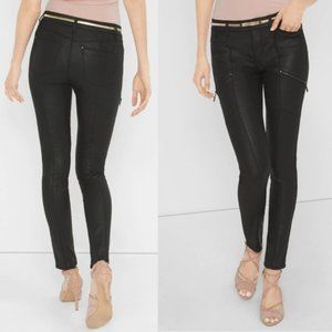White House Black Market Leather Punk Skinny Pants